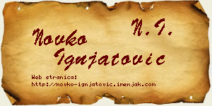 Novko Ignjatović vizit kartica